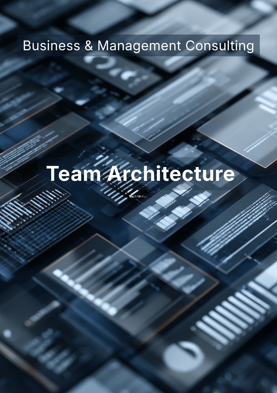 Cover of a book or report on business and management consulting with 'Team Architecture' text.
